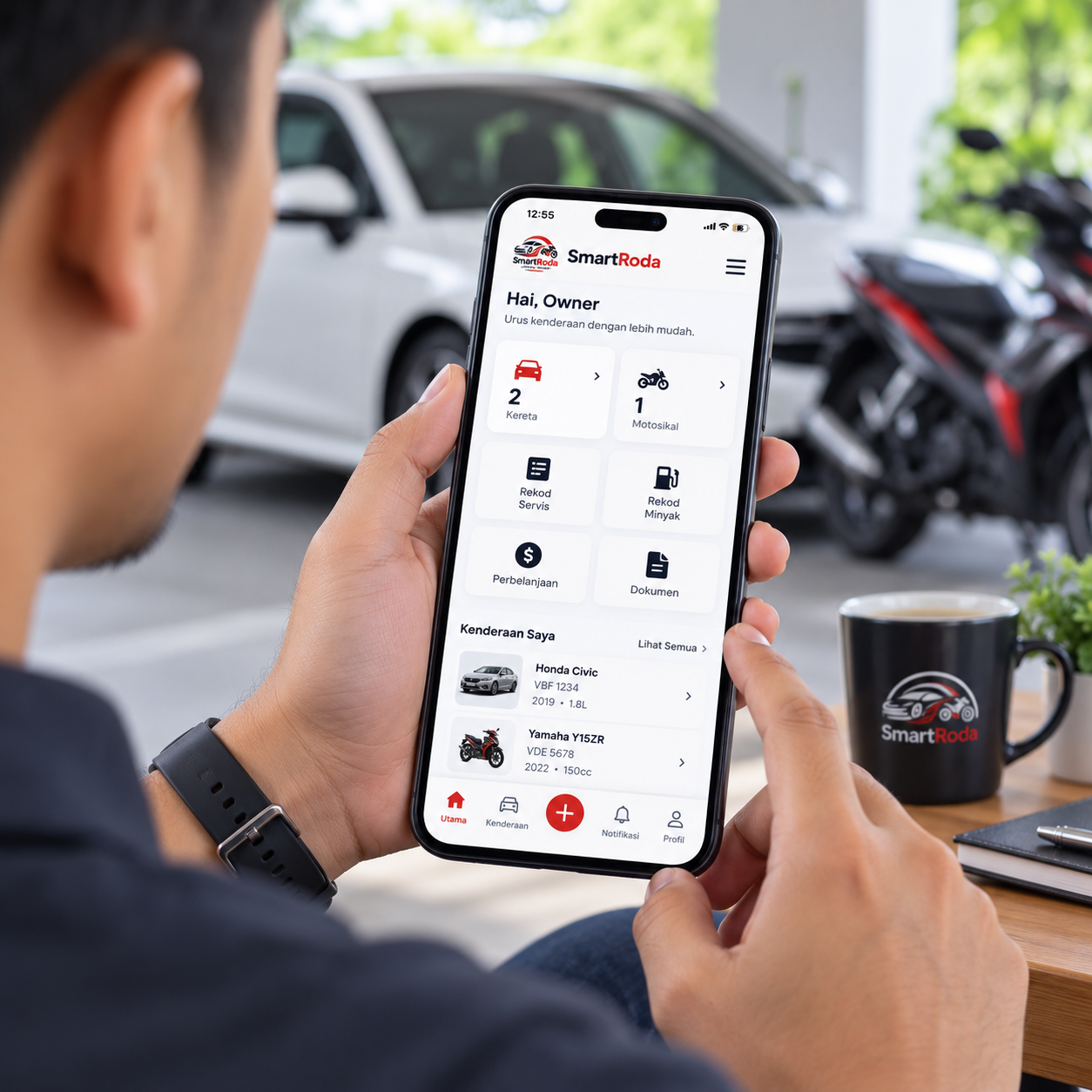 SmartRoda Mobile App Dashboard
