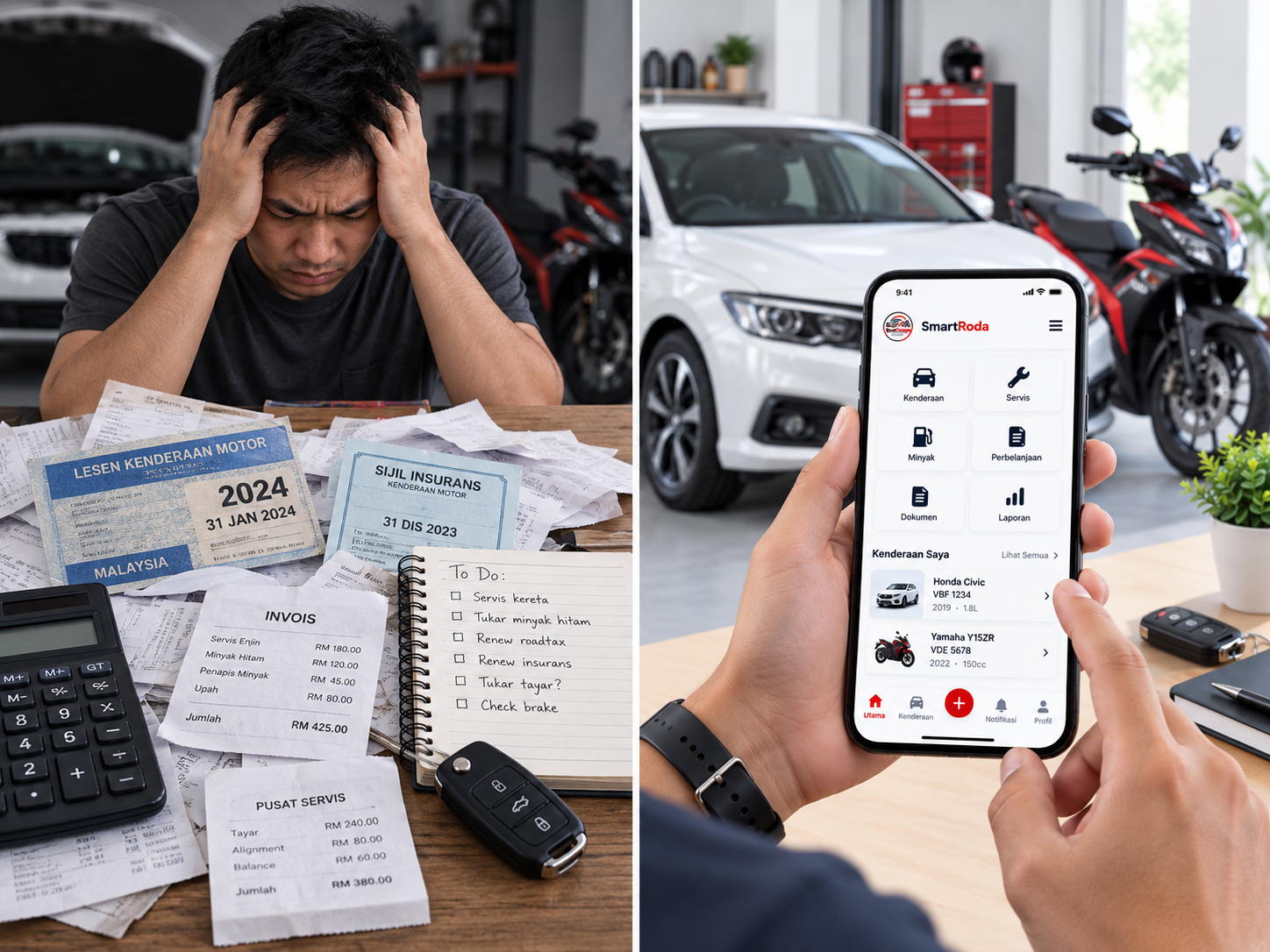 Pemilik Menguruskan Kenderaan Dengan SmartRoda